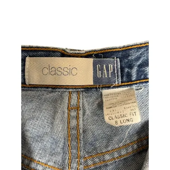Gap Vintage Classic Fit High Waisted Jeans in Medium Wash. Size 8 Long - Picture 4 of 5
